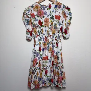Olivaceous Women Babydoll Dress Small White Floral Butterfly Garden‎ Wedding thumbnail 7