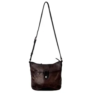 Frye ‘Melissa Button’ Grey Distressed Leather Crossbody Bag thumbnail 2