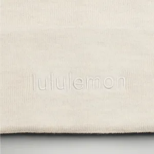 Lululemon NWT Warm Revelation Beanie Merino Wool Blend Heathered Bone Color thumbnail 3
