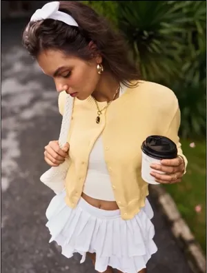 SheIn Yellow cardigan thumbnail 3