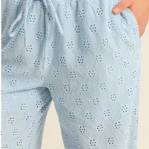 HYFVE Light Blue Wide Leg Pants thumbnail 4