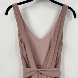 Show Me Your Mumu Jenn Maxi Bridesmaids Formal Dress Soft Beige Chiffon Sz Small thumbnail 6