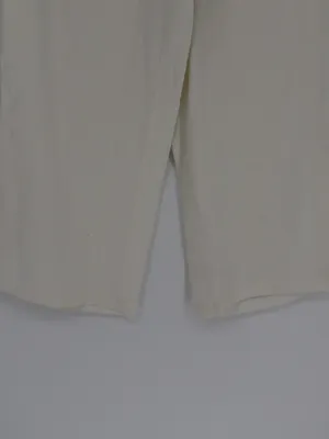 Athleta Womans Cabo Linen Wide Leg Pant White Size 12 Cropped Coastal Minimalist thumbnail 3