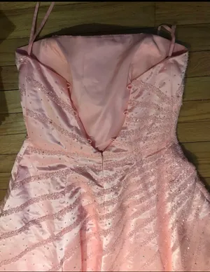 Ice & Fire Vintage Y2k Coquette Pastel Embellish Bead Line Striped A-line Formal Evening Prom Gown corset thumbnail 12