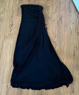 Tiger Mist Black Xenia Strapless Tub Maxi Bodycon Slit Dress thumbnail 5