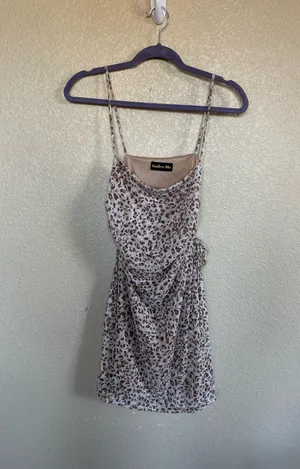 Endless Blu Cheetah Print Mini Dress thumbnail 2