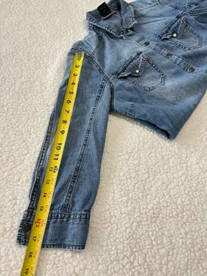 Vintage 90s Grunge Calvin Klein Chambray Denim Utility Shirt Dual Flap Pockets Size M thumbnail 7