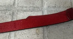 Coach Dark Red Made in Italy Belt Brass Buckle Silver hardware Medium thumbnail 2