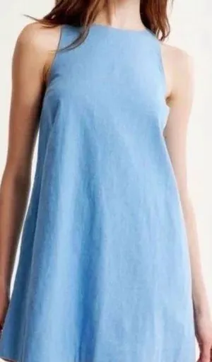 Abercrombie & Fitch A-Line Linen Dress, Bright Blue, Size XXL, NWT thumbnail 1