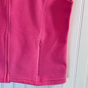 L.L. Bean Hooded Fleece Vest Pink SIZE M. thumbnail 5