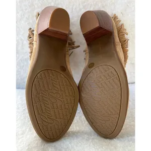 y2k Gianni Bini Women's Suede Fringe Ankle‎ Boots Size 8M Tan Brown Western thumbnail 3