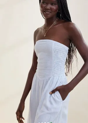 Aerie Strapless Smocked Jumpsuit thumbnail 1