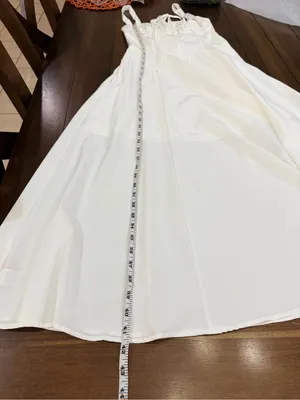 Marthea White Corset Midi Dress Size S Lace Up Back Adjustable Straps thumbnail 6