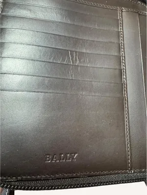 Bally Vintage Crossbody Wallet Zip Organizer Leather Strap thumbnail 4