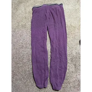 Victorias‎ Secret Purple Jogger Sweatpants XS Striped Waistband Lounge Pants thumbnail 5