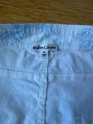 For Love & Lemons Chantal Blue Floral Swan Denim Midi Skirt M thumbnail 9