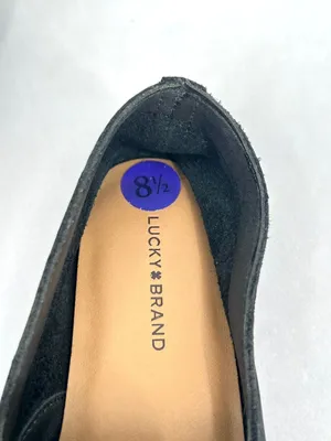 Lucky Brand Eason Black Suede Pointed Toe Slip On Loafer Flats 8.5M thumbnail 5