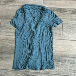 Skims blue button front shirt sleeve pajama top thumbnail 5