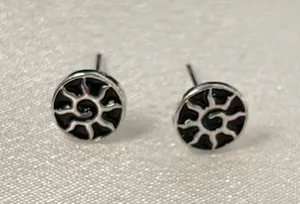 8mm Sun Stud Earrings for Men Women Streetwear Punk Hip Hop Unisex Style thumbnail 1
