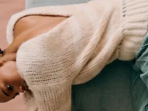 Sezane Lysandre Knit Jumper Sweater in Ecru Camel size Medium $198 thumbnail 7