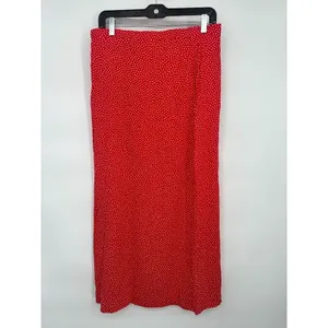 TravelSmith Red Polka Dot Wrap Maxi Skirt Medium Retro Rockabilly Old‎ Hollywood thumbnail 4