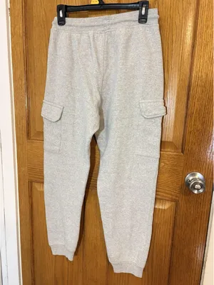 WXYZ Women's Gray Fleece Cargo Pants Drawstring Zipper Elastic Waist Pockets thumbnail 3