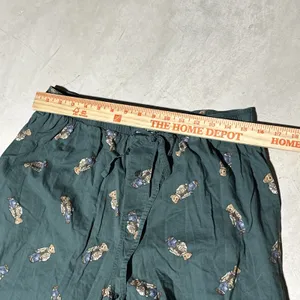 VTG Polo Ralph Lauren Polo Bear Pajama Pants Y2K AOP Men's SZ XL Green Preppy thumbnail 5