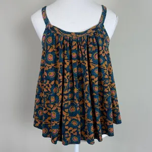 NWT Natural Life Flowy Boho Pleated Floral Print‎ Top Size XS thumbnail 2