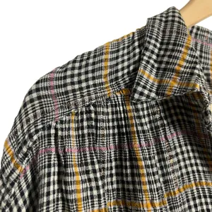 Free People Break My Stride Oversized Plaid Long Sleeve Button Up Shirt Size S thumbnail 8