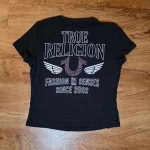 True Religion Embellished Graphic Black T Shirt thumbnail 6