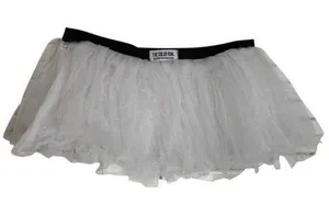 Wos The Color Run Short stretch mini white tutu thumbnail 1