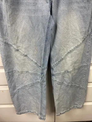 Vanilla Star Jeans Women’s Barrel Jeans Baggy Wide Leg Grunge Skater Y2K 25/1 Women’s Light Wash thumbnail 7