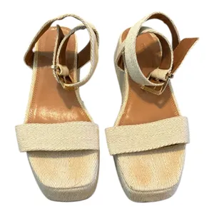 ASOS Design Wide Fit Tati Flatform Sandals Nuetral Size 5 thumbnail 1