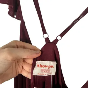Showpo Trust Nobody Maxi‎ Dress Wine Red Wedding Guest NEW Womens UK 18 US 14 thumbnail 4