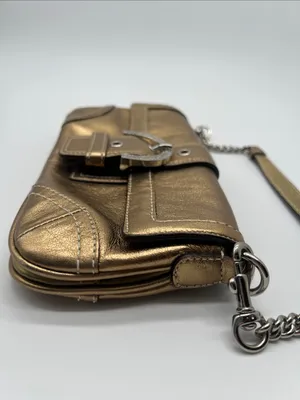 Vintage Coach Soho Shoulder Bag Swarovski Crystals Gold RARE Limited Edition Y2K thumbnail 4