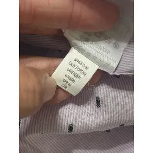 Gap Womens Lavender Stripe Clip Dot Easy Popover Boyfriend Shirt M 440512-00 thumbnail 9