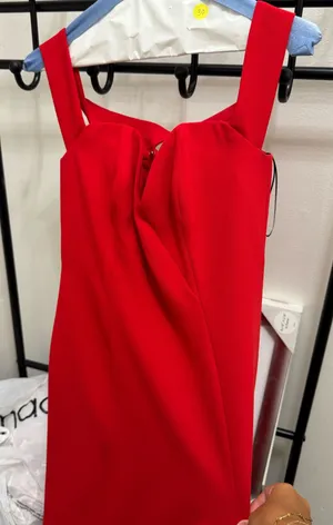 NBD Revolve Dress RED slit thumbnail 1
