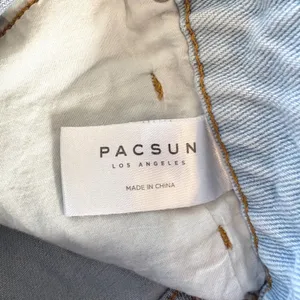 PacSun Patchwork Mom Short‎ Women 24 Colorblock High Rise Cotton Denim Festival thumbnail 5