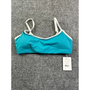 Mindy x Andie Summer Camp The Dolphin Top Teal Bali Blue White Bikini AT351 XS thumbnail 2