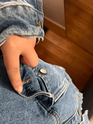 JustFab Blue Denim Jacket cropped style fit and oversized western vintage style jean jacket thumbnail 7