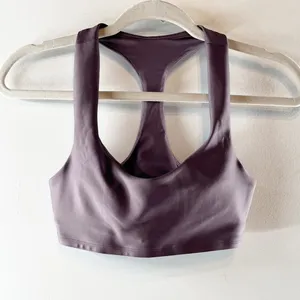 Alo Airlift Advantage Racerback Sports Bra Raisinette Purple Small thumbnail 4