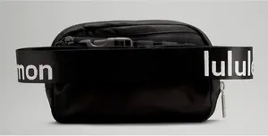 Lululemon Everywhere Belt‎ Bag Black Spellout Sporty Pack Travel Festival NWT thumbnail 1