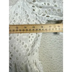 Tuckernuck Dress S White Eyelet Lace Puff Sleeve Abigail Dress Babydoll Cottage thumbnail 7