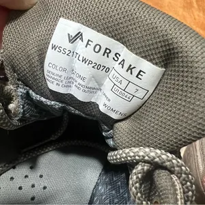 Forsake Thatcher waterproof leather lowtop hiking shoes size 7 lace up stone thumbnail 11