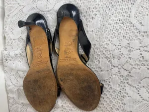 Jimmy Choo Black Patent leather high Heel Slide Sandal Sz 6 thumbnail 6
