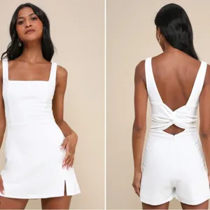 LULUS Bridal Bachelorette Engagement Bridal Shower Sexy Chic Honeymoon Romper thumbnail 5