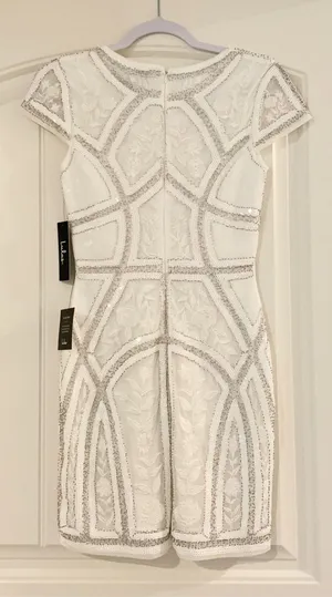 White Sequin Lulus Dress Mini thumbnail 2