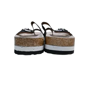 Boutique by Corkys Women's 9 Tan Line Sandal in Black Metallic thumbnail 5
