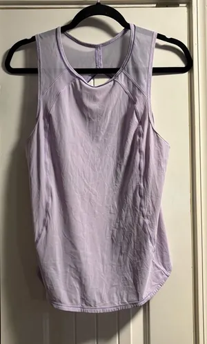 Lululemon Sculpt Tank Top Women 6 Lavender Purple Mesh Back Keyhole Hem thumbnail 1