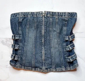Zara Denim Top thumbnail 1